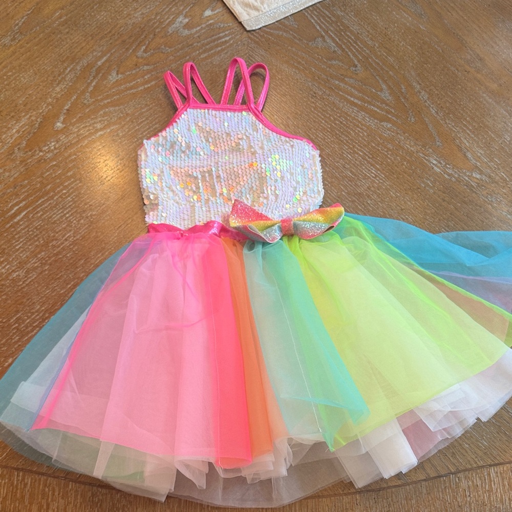 Weissman Multicolor Sequin Kids Dance Costume